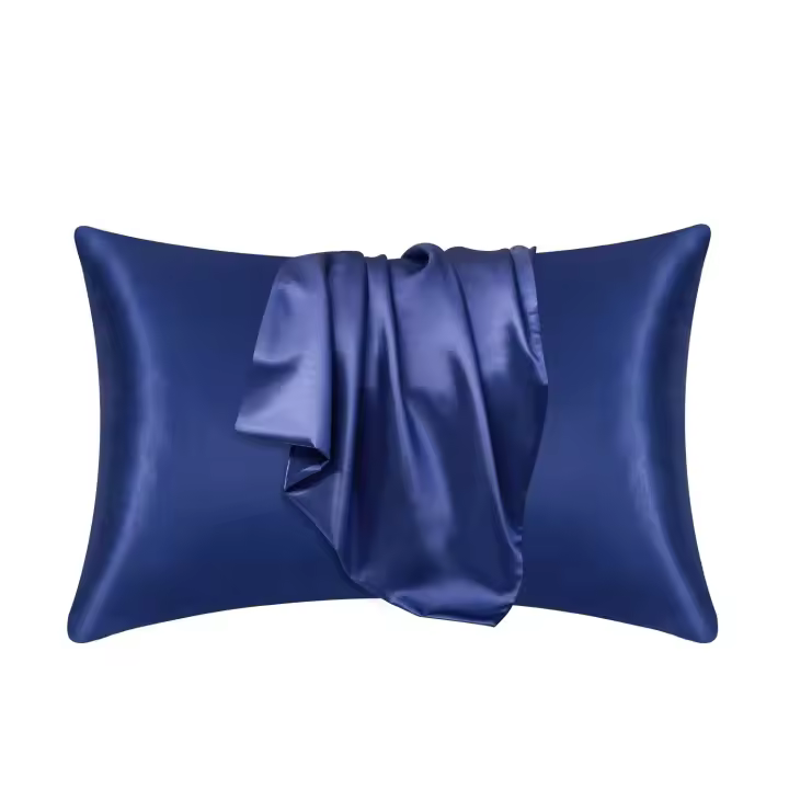 Luxurious Satin Pillowcase - Set of 2 Pillowcases, 50 x 66 cm - Dark Blue - 1