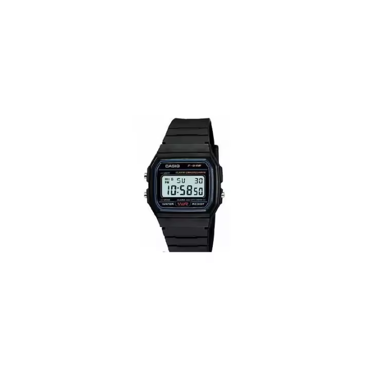 Reloj Casio F-91W-1YER digital correa caucho negra unisex F-91W-1YER - 1