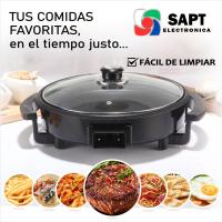 Sartén Eléctrica SAPT con Regulador de Temperatura | 3 Tamaños Disponibles | Base Antiadherente + Tapa de Cristal | Asas Anti quemaduras | Ideal para Pizza, Pan y Paellas | 5 Niveles de Temperatura | Cocina Rápida y Versátil 🍕🔥 - details 2