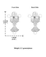 10Pcs Centros De Sagrario Católico En Metal Para Rosario Comunión Conector De Medalla De Copa Accesorios DIY Para Joyería - details 0