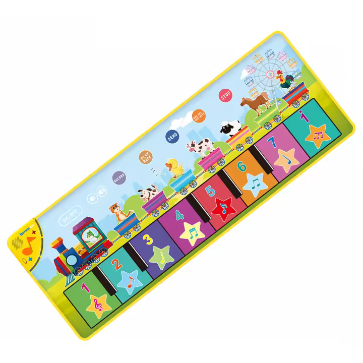 Piano Musical Para Niños 100x38cm Alfombra De Teclado Para Danza Con 13 Teclas Juguete Educativo Para Niños Regalos De Cumpleaños - 1
