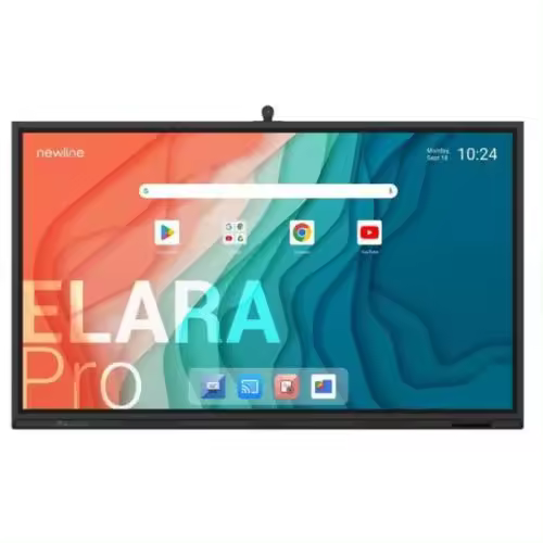 NEWLINE MONITOR INTERNATIVO ELARA PRO (TT-6523QCA+) 65", ANDROID 13, GOOGLE EDLA, CAMARA 4K, 8 MIC, MULTI USUARIO, 2X20W+SUB15W, WIFI 6 + BL, NFC, USB-C 100W, USB-C OUT, 16GB Y 320GB, 40 PT, NEWLINE APPS, OPS PC Y SDM OPC, 5 AÑOS DE GARANTIA ON SITE - 1