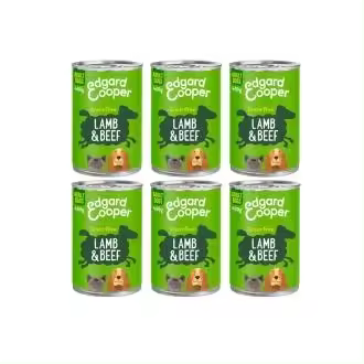 Comida humeda EDGAR COOPER para perros ADULT Cordero y Ternera 6 x 400 gr - 1