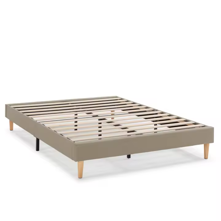 VS Venta-Stock - Base tapizada modelo Aura 150x190cm en color Beige - 1