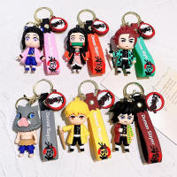 Llavero De Anime Demon Slayer Kimetsu No Yaiba Con Muñecos De Tanjiro Y Nezuko Accesorio Para Llaveros Y Bolsos Adorno Para Coche Juguetes Para Regalo - details 3