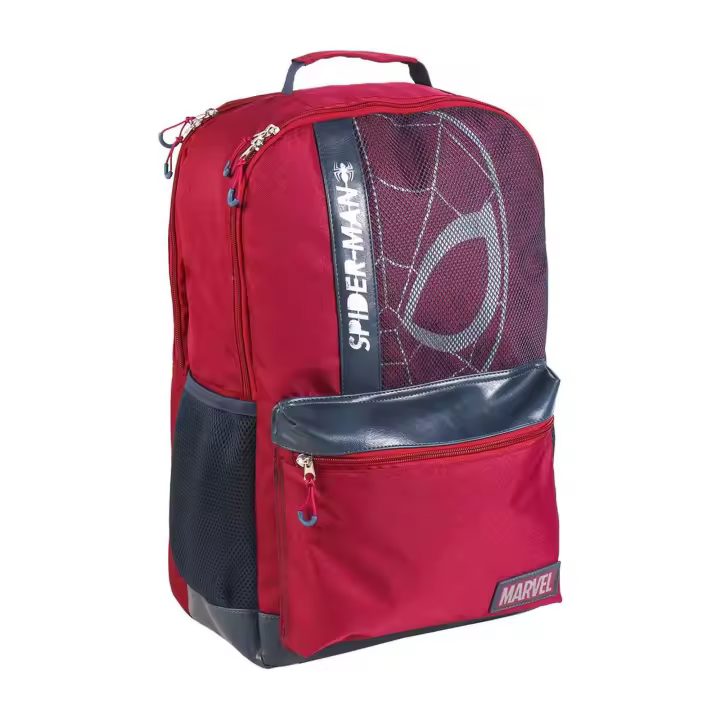 Mochila Casual Técnica de Marvel - Color Rojo y Azul - 29,5x45x16 cm - Fabricada en Poliéster - Incluye Bolsillo Lateral y Asas Ajustables - Estampad - 1