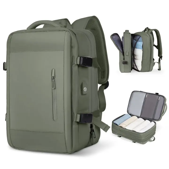 Mochara de viaje de avion 45x33x22 para Mujer, Maleta de cabin, mochipa waterproof para hombre with USB - 1