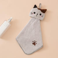 Toalla De Cocina Absorbente De Gato Lindo Paño De Limpieza Suave De Velours Coral Toalla De Mano Colgante Para Cocina - details 9