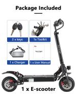 Scooter eléctrico plegable Halo Knight T104, Motor 1000W*2, Batería 52V 21Ah, velocidad máxima 65 km/h, alcance 45 km, IPX4, neumáticos off-road 10 pulgadas, freno de disco, ideal para el uso diario en la ciudad y actividades al aire libre - details 13