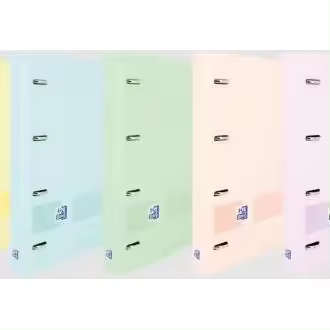 OXFORD.CUADERNOS C/5 carpebloc polyfoam a5+ 4 anillas 25mm con recambio dots colores pastel - 1