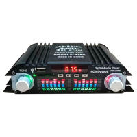Amplificador Digital De 4 Canales 1600W Pico Potencia HiFi Sonido Mini HIFI Estéreo Con Bluetooth USB FM Compatible Mini Amplificador De Audio - details 7