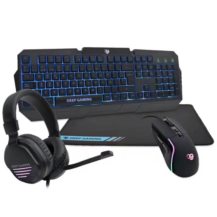 CoolBox - Pack gaming DeepX-Wing 2 teclado Ratón incluido Juego USB QWERTY Español Negro DG-KTRAA-15 - 1