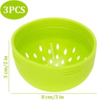 3 Pcs Nesting Can Strainer Mini Colander Set - Space Saving Small Colanders and Strainers - Multi Use Kitchen Gadget(3 Colour) - details 0