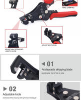 Alicates Multifuncionales Despejadores De Cables Rango De 0.8-8mm AWG18-8 Con Cortador De Hilo Y Terminales Herramientas Eléctricas - details 4