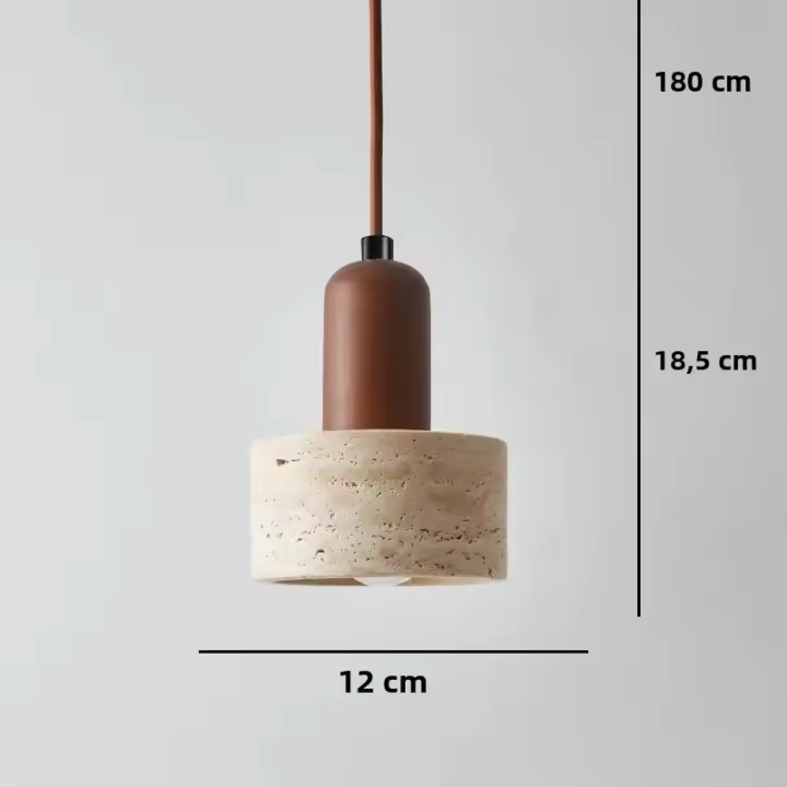Lámpara Colgante Minimalista De Piedra Negra Para Dormitorio Estilo Nórdico Diseñador Personalidad Para Restaurante Y Bar - 1