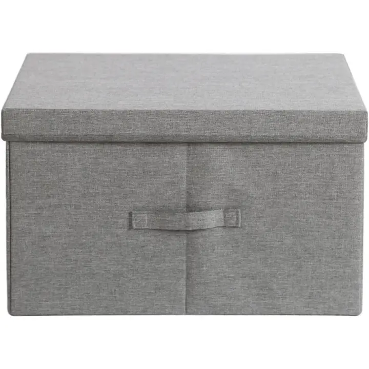 Caja De Almacenamiento Grande, Cajas De Almacenamiento con Tapas, Caja De Almacenamiento De Ropa, Caja Plegable De Tela - 1