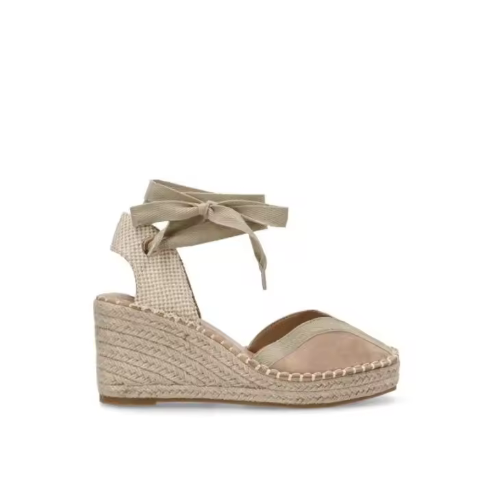 Esparteña Valenciana Alpargata Buonarotti - Mujer - Cuña Media - Modelo Cf5183 - Color Beige - 1