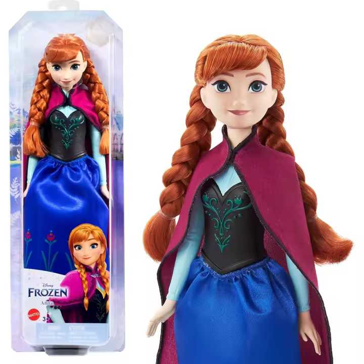 Mattel Disney Frozen 2 Anna viajera Muñeca con look de viaje, juguete +3 años (HLW49) - 1
