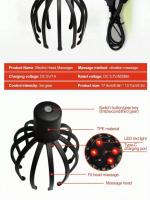 Masajeador De Cabeza Inteligente En Forma De Octopus Para Alivio Del Estrés Y Relajación Herramienta De Masaje Capilar Y Drenaje De Meridianos - details 3