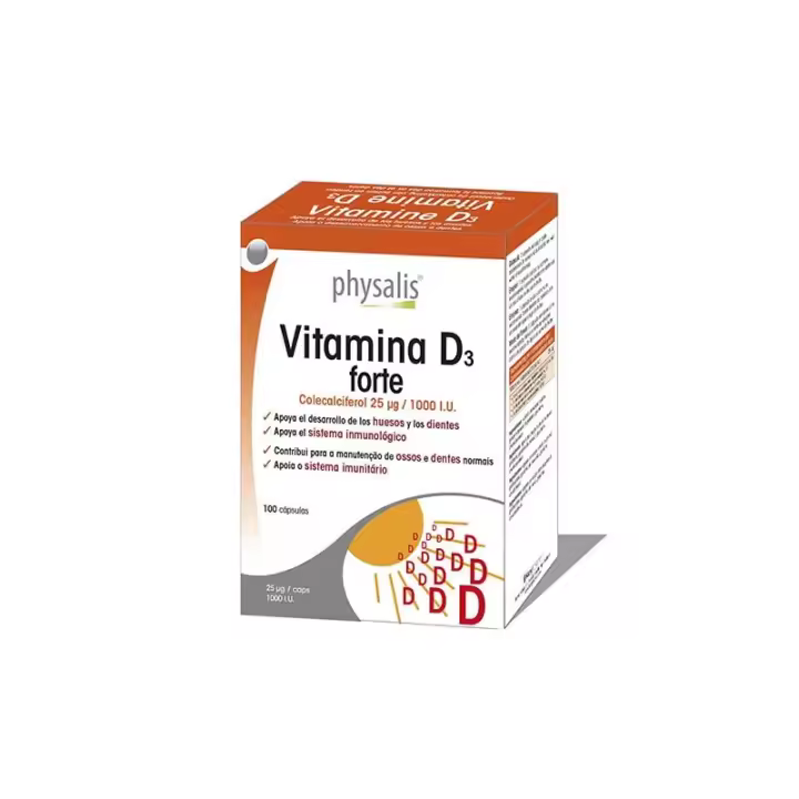 Vitamina D3 forte 100 capsulas Physalis - 1