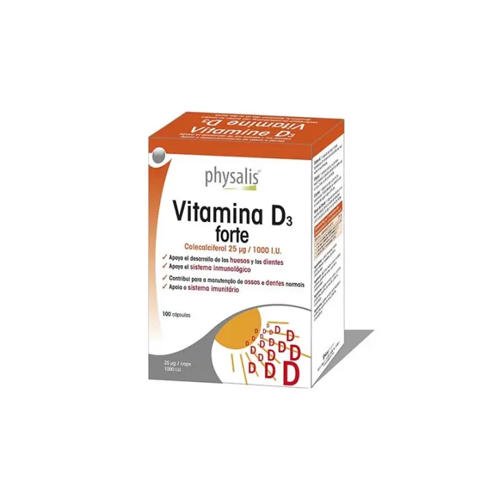 Vitamina D3 forte 100 capsulas Physalis - 1