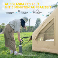 Tienda de campaña inflable para Campaña familiar para 3 personas con Ventanas, Puertos con Bolsa de almacenamiento, Bomba de Aire Oxford impermeable Y a prueba de Viento - details 4