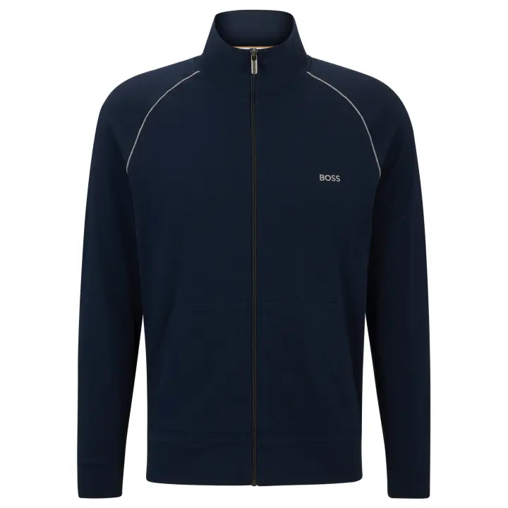 BOSS Hombre Chaqueta Sudadera - Mix & Match Jacket Z, Cremallera, Loungewear, Algodón elástico - 1