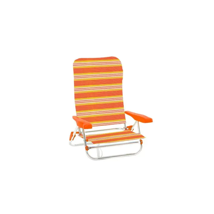 SUN & SURF Silla Classic de Playa Plegable con 5 Posiciones, Reclinable 180°, con Cojín, Ultraligera y Estable, Fácil de Transportar como un Bolso - 1