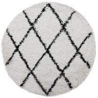 vidaXL Alfombra peluda de pelo largo moderna PAMPLONA Ø 240 cm Color Antracita,  Beige,  Crema y mas Alfombras de área  Alfombra de Piso para Sala de Estar Dormitorio Habitación Salón - details 7