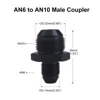 Unión De Aluminio AN4 AN6 AN8 AN10 Adaptador De Fin De Tubo De Combustible Para Motocicleta Y Automóvil Conector Recto De Hombre a Hombre - details 4