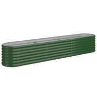 vidaXL Jardinera acero con recubrimiento polvo 224x40x36 cm Color Verde,  Gris,  Marrón y mas - details 4