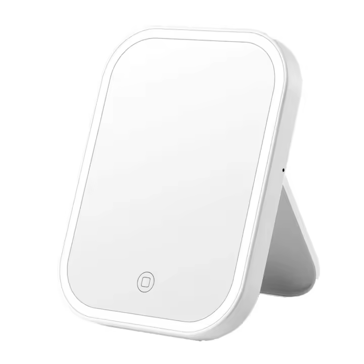 Espejo Maquillaje con Luz LED Espejo de Maquillaje Táctil Ultra Alta Definición Profesional USB-Recargable-Espejo de Maquillaje de Viaje Pequeño y fácil de Transportar- Blanco - 1