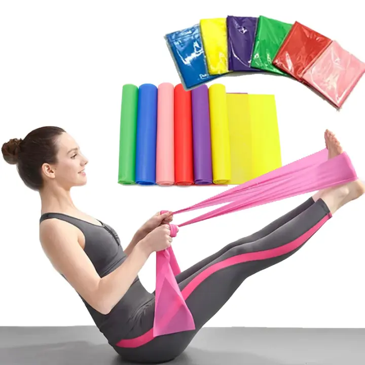 Banda De Resistencia Para Yoga Y Pilates Estiramiento Elasticidad Entrenamiento De Fitness En Goma Natural 150cm Equipo De Ejercicio Para Cintura Brazos Piernas Espalda - 1