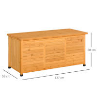 Cobertizo de Jardín Impermeable Abeto Duradero Gran Espacio 127x56x60 cm Amarillo - details 5