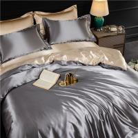 Juego De Cama Nórdico De Seda Con Fundas De Almohada Y Sábana De Lujo Para Pareja Individual Doble Verano Textil Sólido - details 23