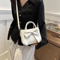 Bolso De Hombro Para Mujer De Cuero PU Sólido Bolso De Mochila Casual Para Comunicación Diaria Bolso De Correa Con Lazo Trendy - details 0