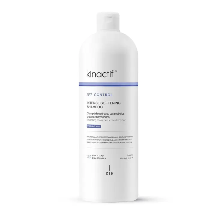 Kin Cosmetics KINACTIF Nº7 CONTROL / Intense Softening Shampoo 1000 Ml. / Champú suavizante intenso para controlar el encrespamiento. - 1