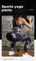 Leggings De Yoga Para Mujer Cintura Alta Sin Costuras Tie Dye Scrunch Butt Levantador Talla Elástica Pantalones De Yoga De Nylon Y Spandex - details 0