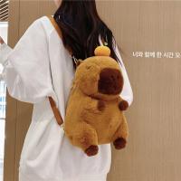 Mochila De Peluche Capybara Kawaii Moda Muñeco De Peluche Bolsa De Hombro Para Niños Bolsa Miniatura Regalo Para Novia - details 6
