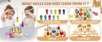 Juego De Pesca Magnético De Madera Para Niños Juguetes Inteligentes Montessori De Desarrollo Motor Fine Y Juego De Rol Tema Animales Y Naturaleza Regalo Para Niños Y Niñas - details 1