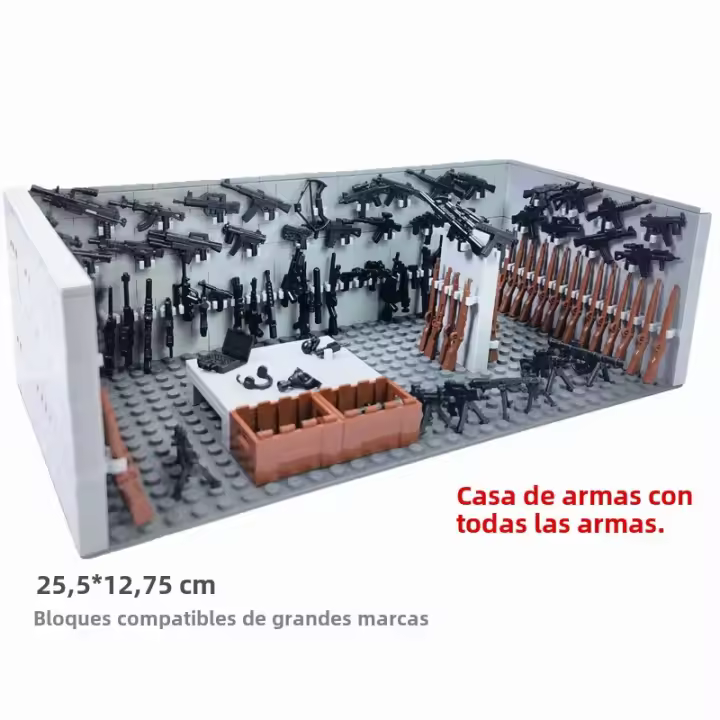 Bloques De Construcción WW2 MOC Wars Set Juguetes Para Niños SWAT Accesorios De Soldado Aleman Compatible Con Lego ABS Material No Batería Incluida - 1
