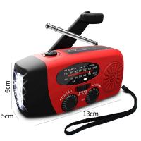 Radio Portátil Recargable Con Crank Solar AM/FM Para Supervivencia Con Batería Recargable Radio USB Linterna Y Lámpara De Lectura - details 26