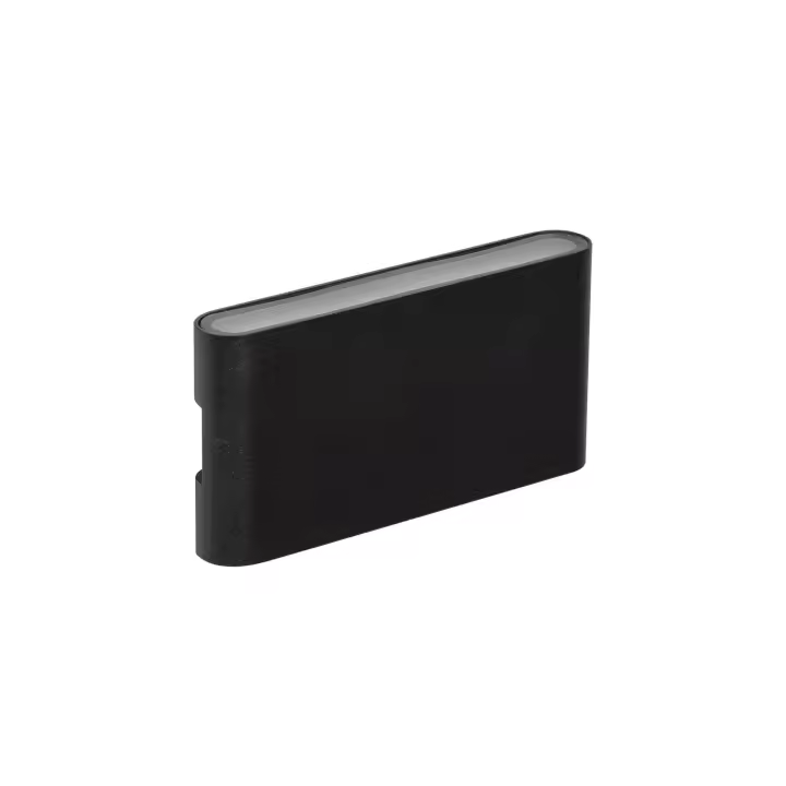 Ledkia Aplique de Pared Exterior LED 12W Aluminio Iluminación Doble Cara Vesta Negro 2700K Blanco Cálido - 1