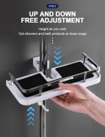 Soporte De Ducha Organizador De Baño Estante De Pared Sin Perforar Riega Cabeza De Ducha Tratamiento Capilar Soporte Para Shampoo - details 6