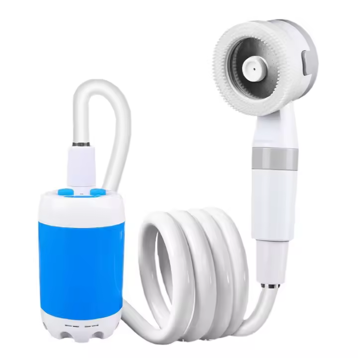 PORCHEDDU Ducha Portátil Ducha de Camping Exterior, Katería Incorporada 5000mAh,Eléctrico Portátil Recargable, El Bombeo de Agua EN LA Corriente DE LA Duch - 1