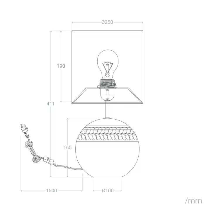 Ledkia Lámpara de Mesa de Cerámica Murger Verde Azulado - 1