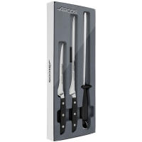 ARCOS Manhattan - Set Jamonero (2 Cuchillos + 1 Chaira) - Acero Inoxidable Forjado Nitrum® - Mango POM - Estuche Regalo - details 0