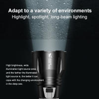 Lampara Submarina Recargable LED Smiling Shark SDQ20 Diving Flashlight Con Correa Torcha Super Brillante Para Natación Profunda Material De Aluminio - details 4