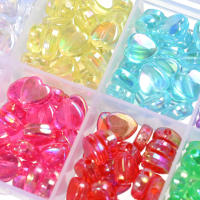 280pcs/Box De Cuentas De Corazón Colores Variados Para Creación De Joyas DIY Pulseras Collares Material Acrílico Irregular - details 4
