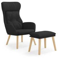 vidaXL Sillón de relax con taburete tela Gris claro, Gris oscuro, Azul Sillon Dormitorio Sillon Comodos Silla Relax Sillón Sofá - details 1